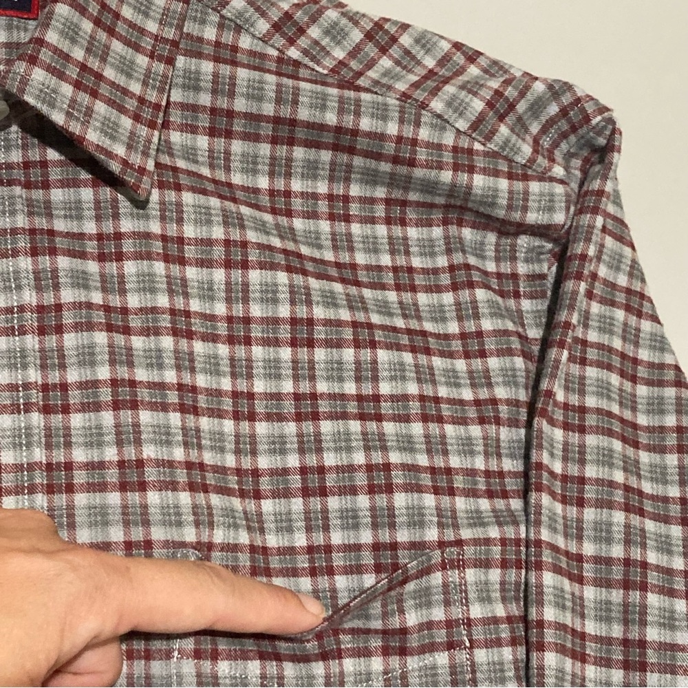 UNTUCKit Red and Gray Plaid Casual Shirt - Picture 6 of 9